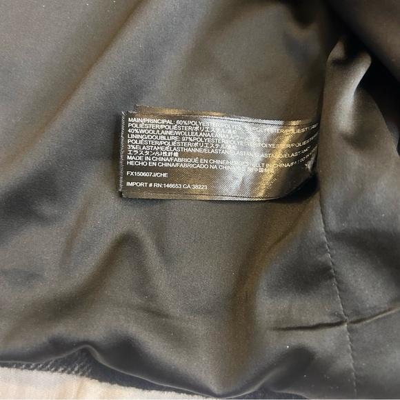 Finders Keepers Revolve Windowpane Plaid Women's Large Black And White Jacket - Picture 6 of 13